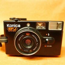 l294 konica コニカ EFJ AUTO DATE 36ｍｍ F4 ブラック コンパクトフィルムカメラ ジャンク品扱い サイズ:約 幅11.5×高さ7×奥行5cm/60_画像3