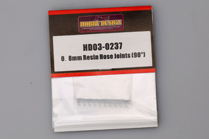 ホビーデザイン HD03-0237 0.8mm レジン ホースジョイント (90°)