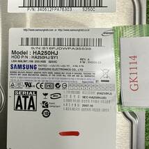 SHARP HDDレコーダー DV-ACW72 用 ハドーディスク Samsung HDD 250GB ケーブル付 動作確認済み#GK1114_画像6