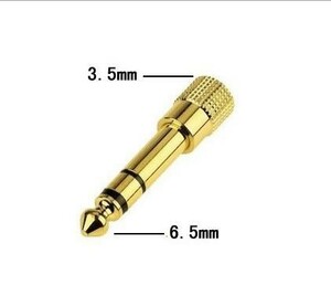  audio connector 6.5mm male stereo connector - 3.5mm female Jack φ6.5mm( male )=φ3.5mm( female ) conversion plug 