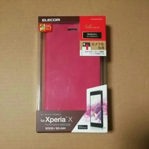 ◎ELECOM Xperia X Performance(SO-04H/SOV33)用 ソフトレザーケース/スライド ピンク PM-SOXPPLFSLPN