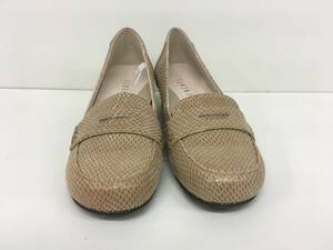 N128 Новый Бенебис 21,5 E Khaki Loafer подлинный кожаный беннис, сделанный в Японии