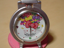 珍品　デザイン　ＨＥＬＬＯ　ＫＩＴＴＹ　３５ＴＨ　ＡＮＮＩＶＥＲＳＡＲＹ　提げ時計　ピンク_画像1