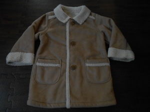 * Muji Ryohin *110cm beige. mouton style coat postage 510 jpy used with translation 