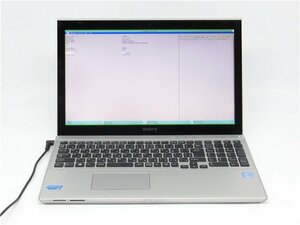 SONY　VAIO　SVT1519CJS　　Corei7　3537U 2.0GHZ メモリー4GB　　BIOS表示　ノートパソコン　詳細不明　　ジャンク扱い 　