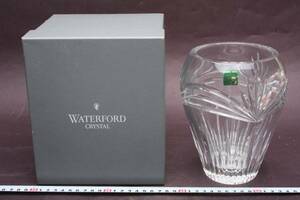 3735 新品未使用 大屋敷お預品 Waterford Marquis ウォーターフォード クリスタル カット ベース 花瓶 高さ約18cm 箱付