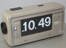 人気 TWEMCO パタパタ時計 AL-30 置時計 美品 グレー アラーム・ライト付き_画像4