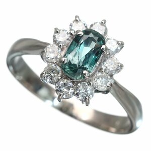  standard design . change expression . fascination Pt900 alexandrite diamond ring 4.9g AX0.631ct D0.46ctso-ting attaching *jz845