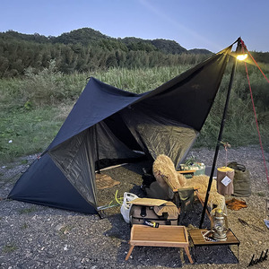 [ man ta fly . possible to enjoy ] square tarp 400×400cm variation free UV cut waterproof shade .. camp outdoor black 