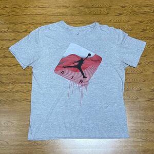 JORDAN SHORT SLEEVE T-SHIRTS size-L(着丈62身幅54) 中古(襟に小さな穴有り) 送料無料 NCNR