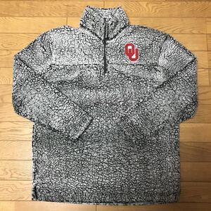 NCAA OKLAHOMA UNIVERSITY 1/3 ZIP JACKET size-L(着丈75身幅58) 中古(美品) NCNR