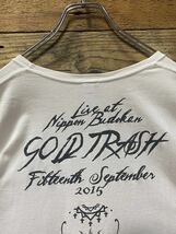 The Birthday　 “GOLD TRASH”　Tシャツ　size:M　ホワイト　/　ザ・バースデイ　2015年 結成10周年記念 日本武道館ライブ チバユウスケ_画像5