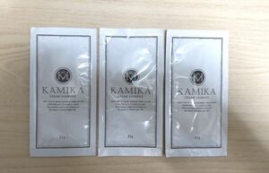 新品未使用 KAMIKA カミカ クリームシャンプー サンプル お試しパウチ3個 マリンノートの香り