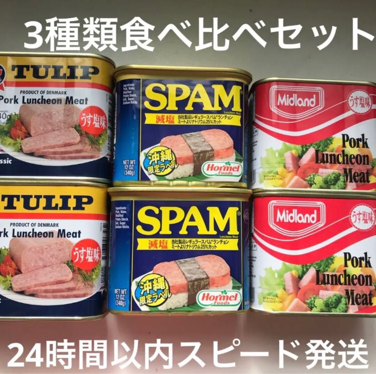 ポークランチョンミート スパム コープおきなわ限定48缶 沖縄県産原料 無添加-