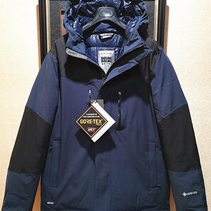 最上級プレミアムダウン※定価16万◆イタリア・ミラノ発*BOLINI*GORE-TEX/ゴアテックス・超防水/防風・極地防寒ダウンジャケットＳ・紺の画像1