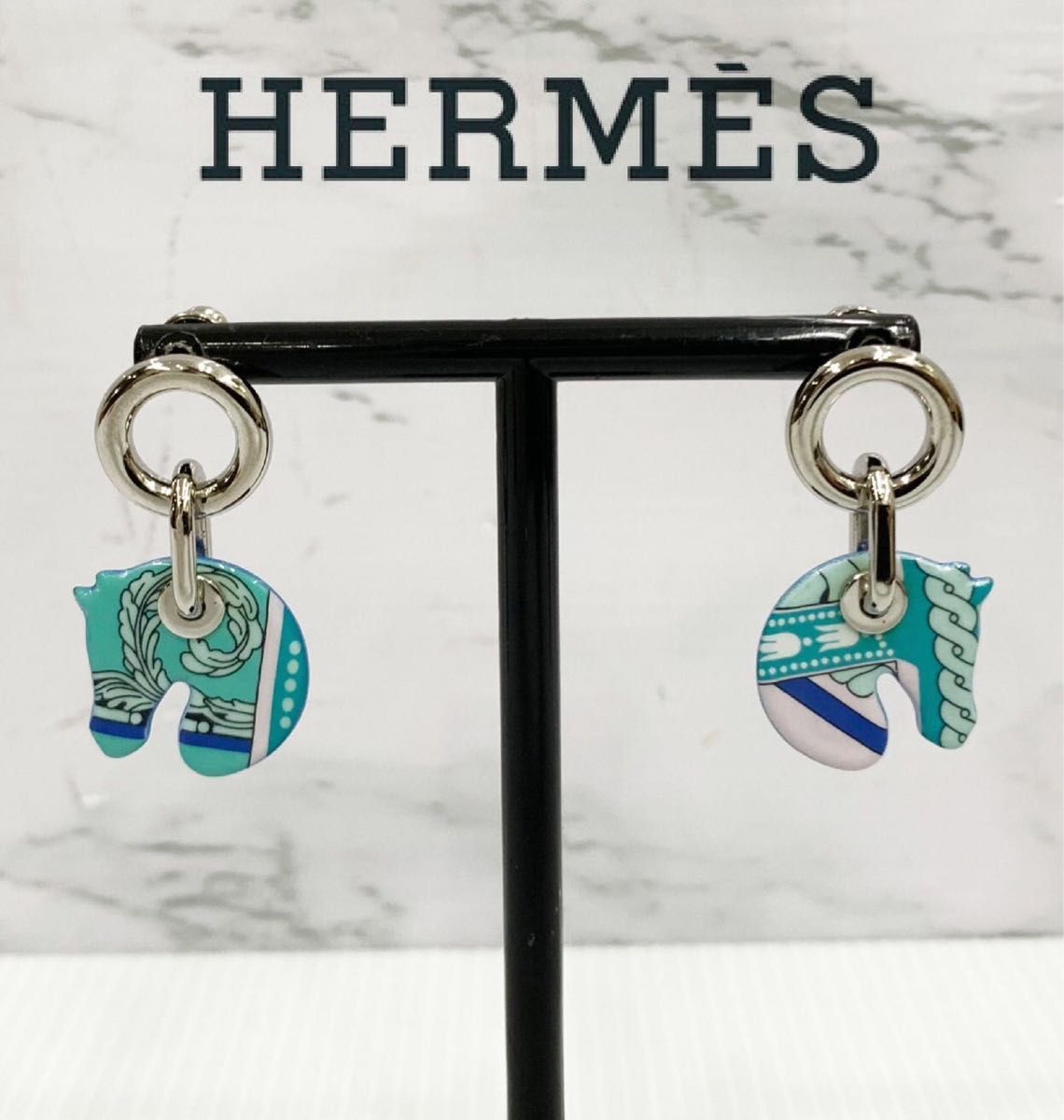 エルメス HERMES ネックレス ペンダント タッタソール ホース 馬