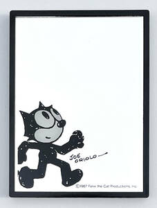 ★貴重 1987年製 FELIX THE CAT フェリックス 鏡 ミラー フィリックス 80s 80年代 レトロ ビンテージ スタンド 壁掛け 黒猫