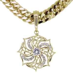  necklace men's diamond 18k Gold judgment document 0.5ct VVS Class pendant flat 