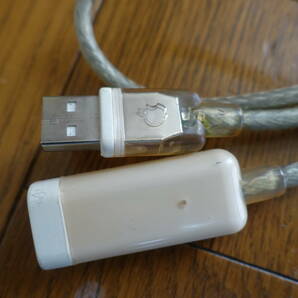 USBケーブル Type-A 延長 クリア 1m apple メス側くぼみアリの画像2
