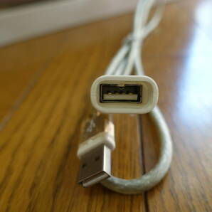USBケーブル Type-A 延長 クリア 1m apple メス側くぼみアリの画像3