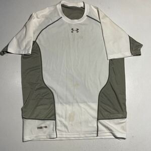 アンダーアーマー UNDER ARMOUR メタル METAL 白 ホワイト ゴルフ トレーニング用 インナーシャツ 半袖シャツ SMサイズ