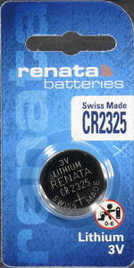★【即決送料無料】1個　383円　RENATA　CR2325　3V　コイン型リチウム電池　使用推奨期限：2025年8月★