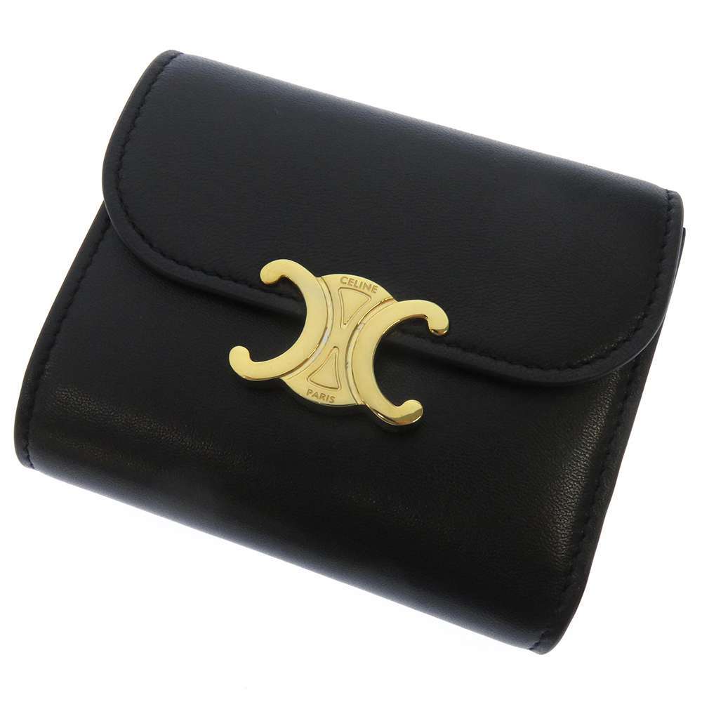 安い 財布 CELINE 三つ折り財布 スモール フラップウォレット