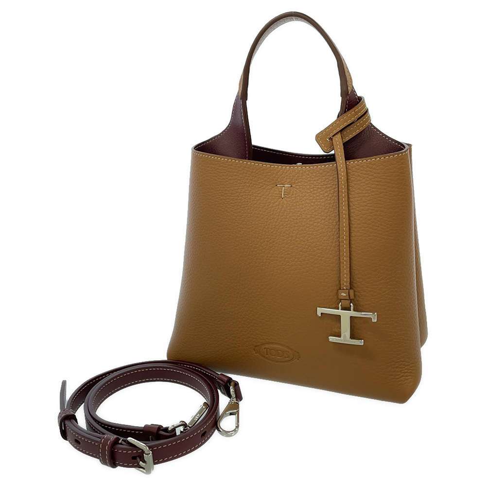 未使用 イタリア購入 トッズ TODs プレントゥ 8サイズ ダークブラウン
