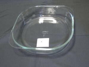 【新品】イケア/IKEA/耐熱ガラス皿/19895/縦24.5cm×横24.5cm×高さ6cm