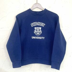 80s USA made navy sydney university college print sweat vintage