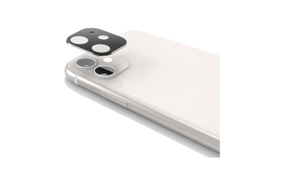 新品 送料無料 エレコム ELECOM iPhone 11 カメラレンズ ガラス保護カバー アルミフレーム シルバー ブラック アイフォン PM-A19CFLLP3SBK 