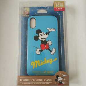 iPhone XS/X用 ハイブリッドタフケース ミッキーマウス Mickey Mouse ブルー PG-DCS539M9B