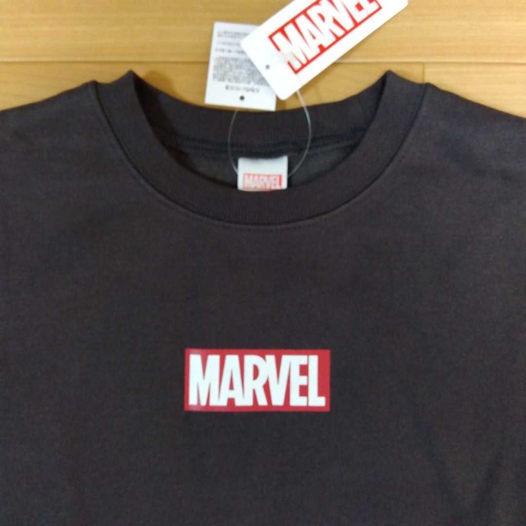 150cm MARVELマーベル ロゴトレーナー スエット スウェット 濃灰 裏