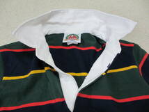 カナダ製 バーバリアン 長袖ラガーシャツ メンズSサイズ 人気色 紺×黄×緑×赤_画像5