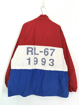 古着 90s POLO Ralph Lauren 「RL-67 1993」 比翼 トリコロール コットン ジャケット XL_画像3