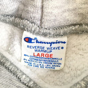 古着 80s USA製 Champion Reverse Weave 「VIRGINIA」 リバース スウェット パーカー L 古着の画像5