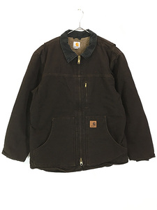 古着 Carhartt 裏ボア レッド ブラウン ダック サンドストーン リッジ コート L 古着