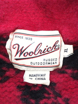 レディース 古着 90s WoolRich エスニック ネイティブ柄 ショールカラー ウール ハンド ニット ガウン ジャケット XL 古着_画像7