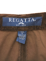 レディース 古着 90s REGATTA 無地 ソリッド 光沢 ベロア パンツ テーパード M位 古着_画像6