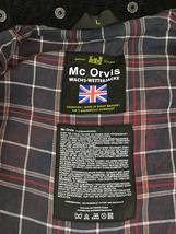 古着 90s 英国製 Mc Orvis BEDALE タイプ オイルド ワックス ジャケット コート フード完備 ネイビー L_画像9