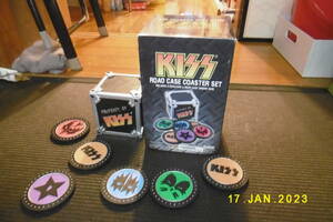 KISS 希少　　ロードケース・コースターSET 　未使用品　ROCK! キッス