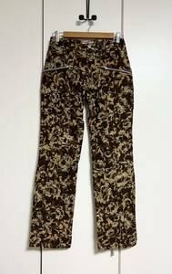 [FLEUR ROUGH by PINK HOUSE] flower total pattern stretch cotton pants M floral print lady's Pink House 