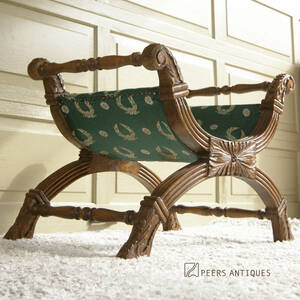 4748k4[ wooden sculpture Crew re stool savona roller chair ] Italy Spain antique Vintage rare *