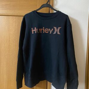 【最終値下】Hurley ハーレー　ビックロゴ　裏起毛 ヒョウ柄　スウェット　トレーナー