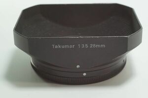plnyeA008[並品 送料無料]Super Takumar 28mm F3.5 SMC Takumar 28mm F3.5 ペンタックス 金属製角型レンズフード