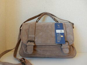  original leather *ZARA TRF( Zara to rough .)*B5 correspondence * diagonal ..OK* suede *2WAY bag ( shoulder belt attaching ) sand beige 