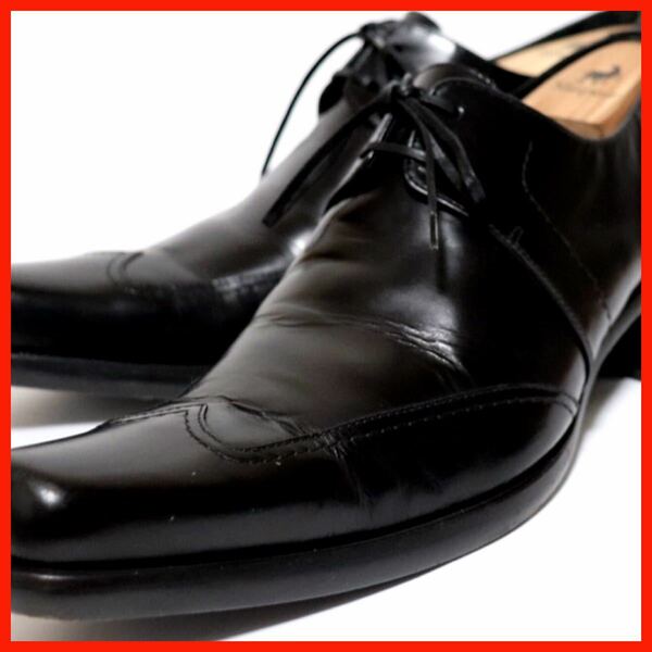 [良品] イタリア製　VISARUNO CARLO BOTRINI 44 27㎝　ビジネスシューズ ヒール高　高級靴　本革　紳士靴　フォーマル　ドレス　送料無料！