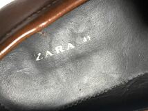 [良品] ZARA 41 25.5㎝　タッセルローファー ビジネスシューズ ブラウン　高級靴　本革　人気ブランド　紳士靴　フォーマル　送料無料！_画像9
