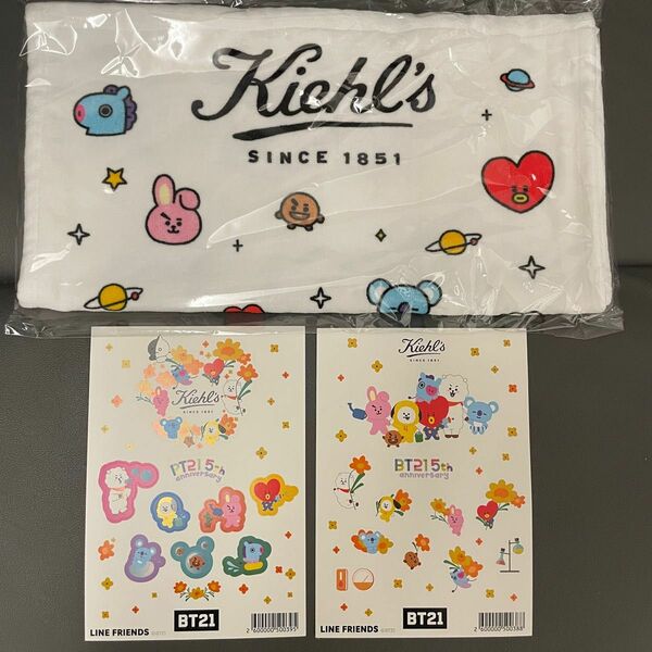 【未開封】BT21 オリジナルフェイスタオル Kiehl’sコラボ