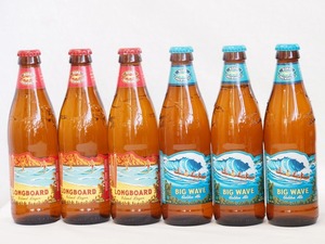 ハワイコナビール飲み比べ6本セット(ビッグウェーブ・ゴールデンエール ロングボード) 355ml×6本